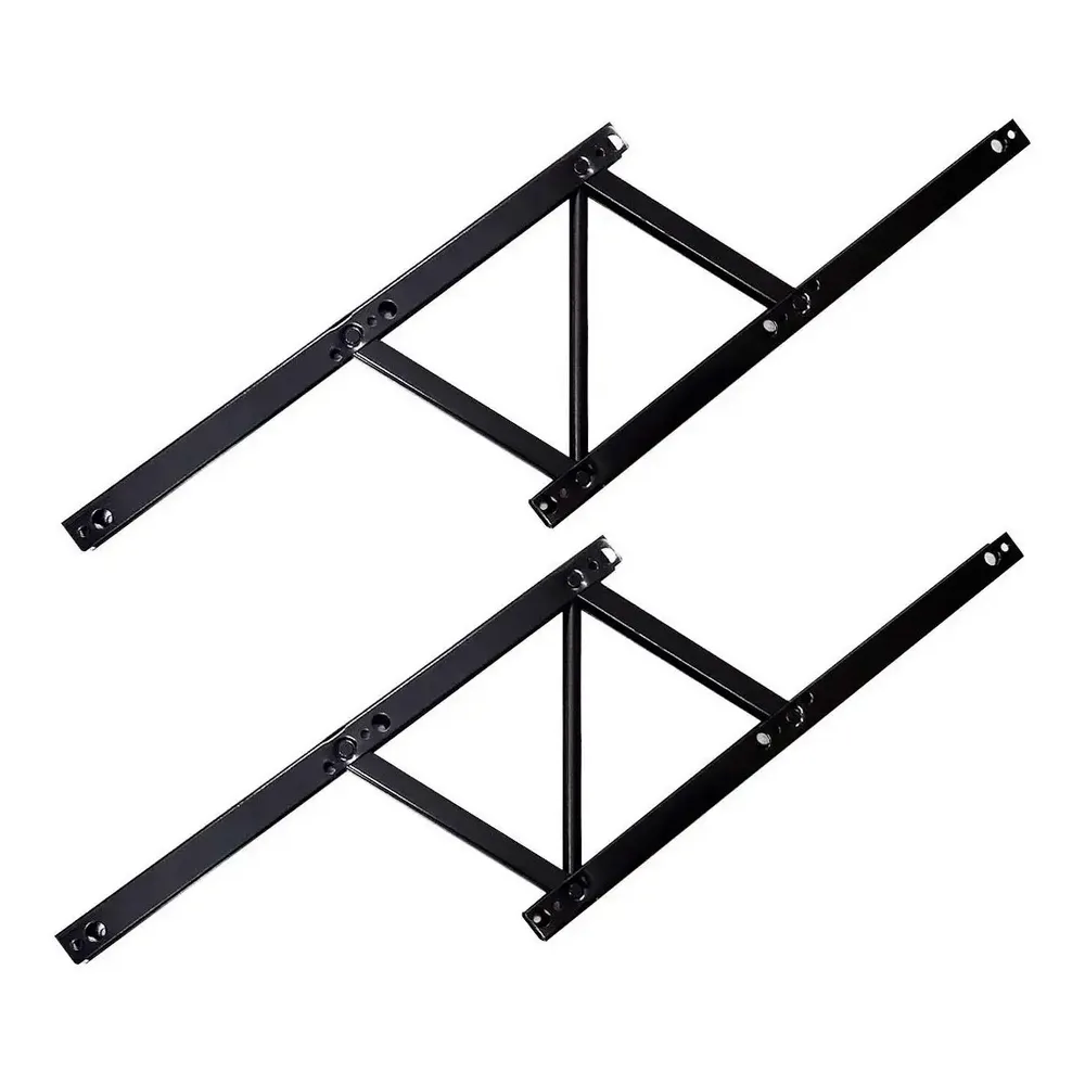 Bisagra Mesa Elevable 420mm Rebatible Herraje Negro x Par