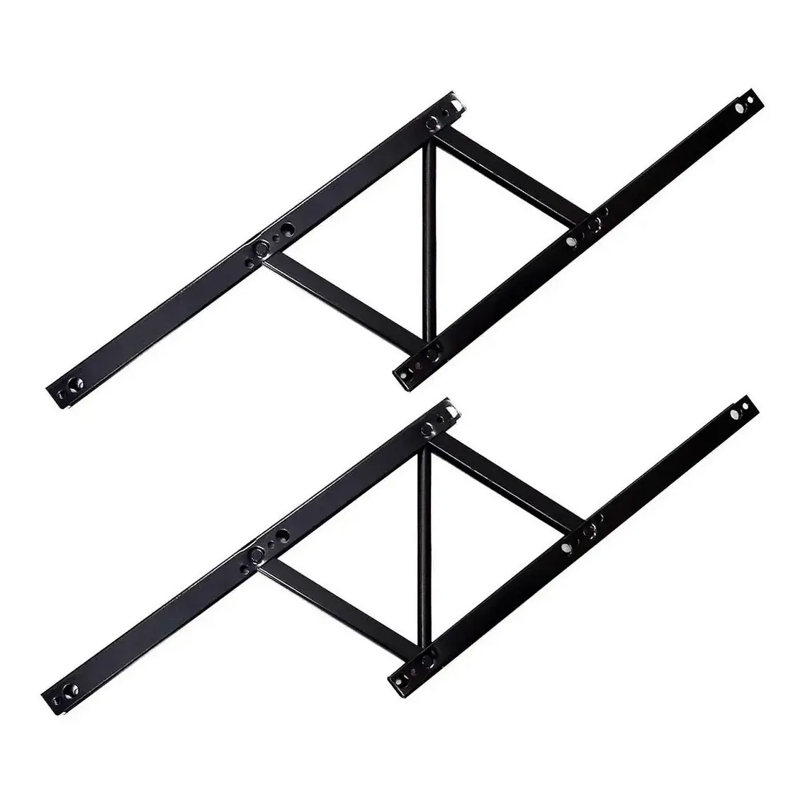 Bisagra Mesa Elevable 420mm Rebatible Herraje Negro x Par