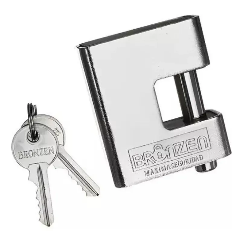 Candado Blindado 70mm Bronzen Seguridad para Comercio Plateado